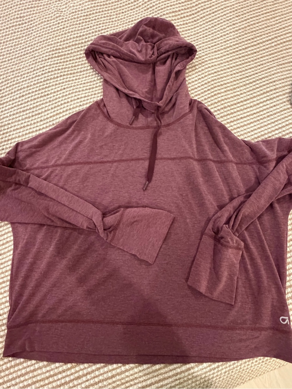 GAP Women's Cowl Hoodie Sweater - Plum Wine